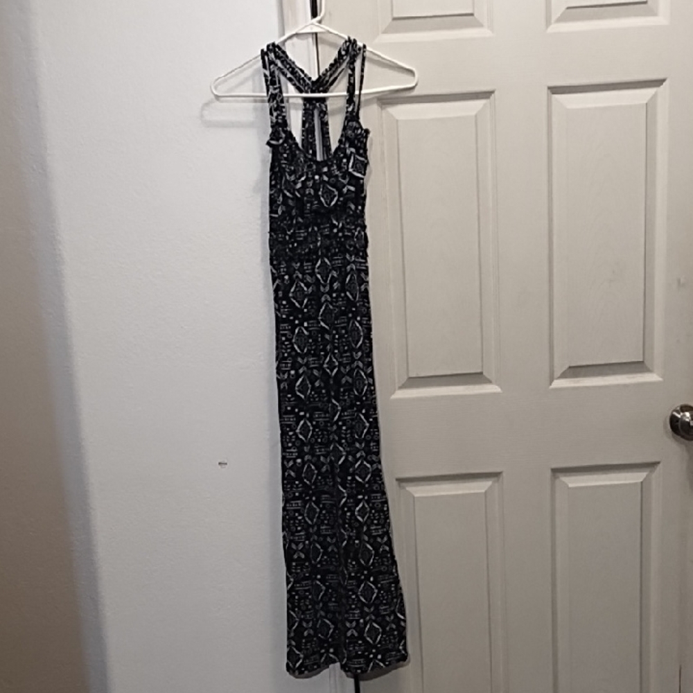 No Label Black Patterned Maxi Dress